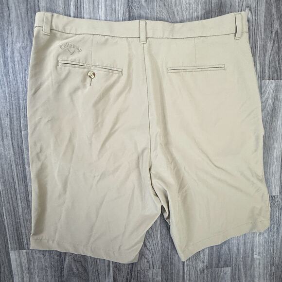 Callaway Opti-Dri Performance Golf Shorts 38T Big & Tall Stretch Tan - Picture 2 of 5